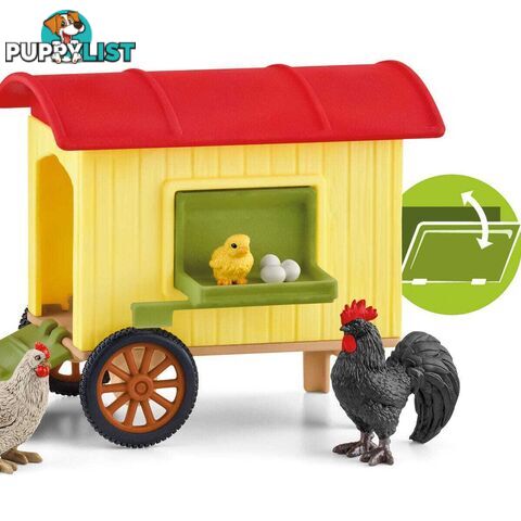 Schleich - Mobile Chicken Coop - Farm World - Mdsc42572 - 4059433558875