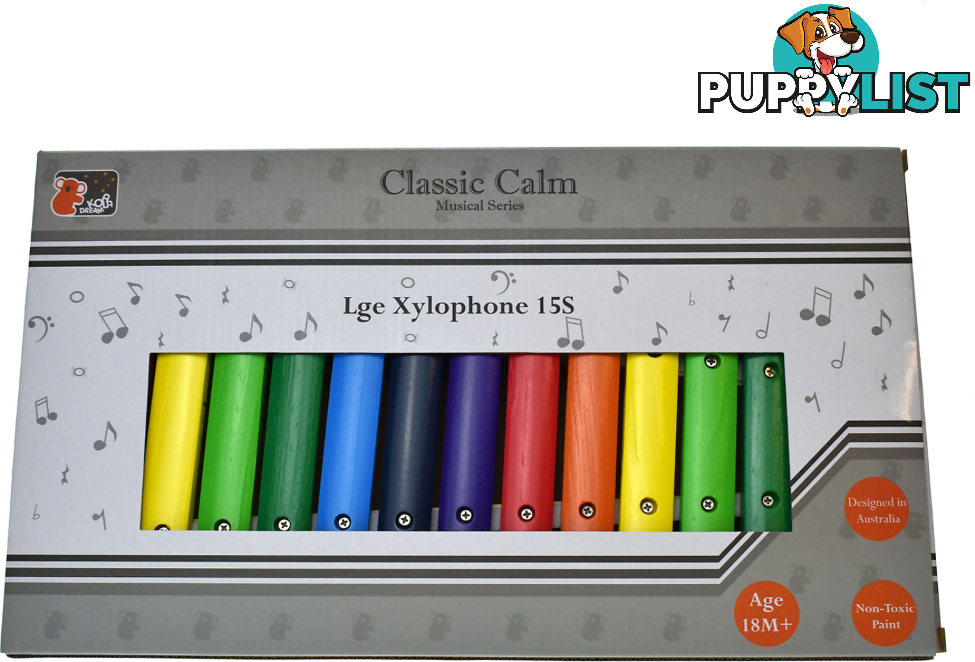 Koala Dream - Xylophone Rainbow Colours Large Wooden Toy - Elmi012b - 9354963000883