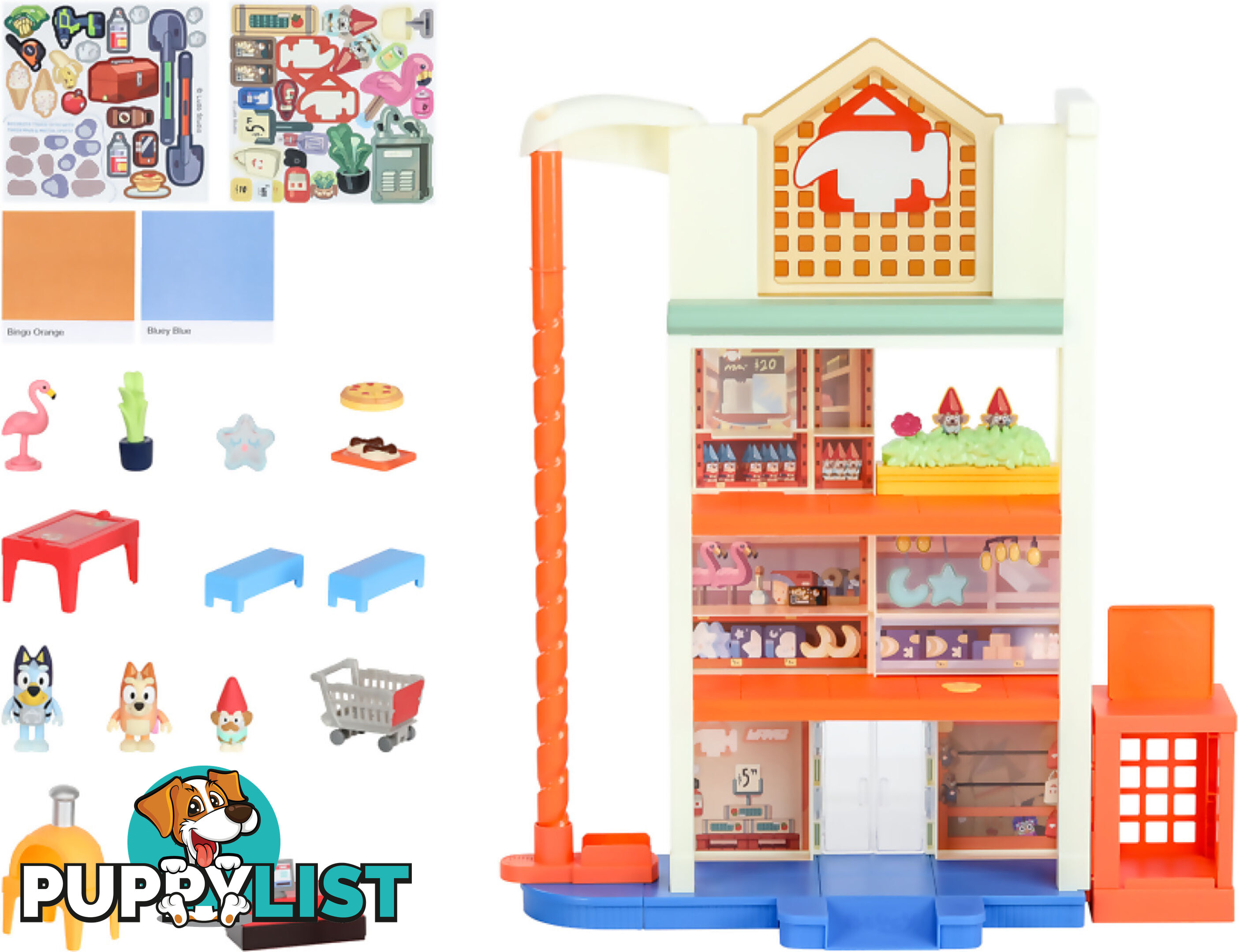 Bluey - S9 Hammerbarn Shopping Center Playset - Mj17552 - 630996175521