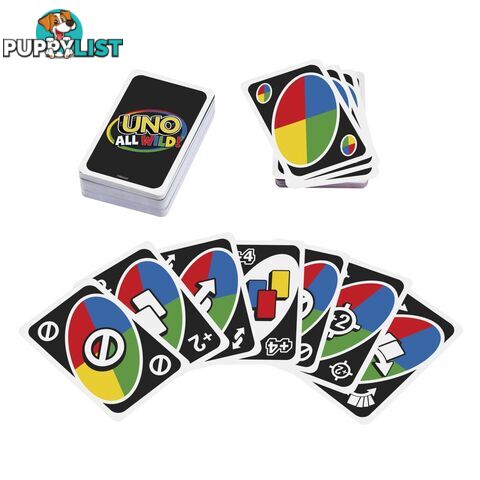 UNO All Wild Family Card Game For 7 Year Olds And Up - Mahhl33 - 194735070633