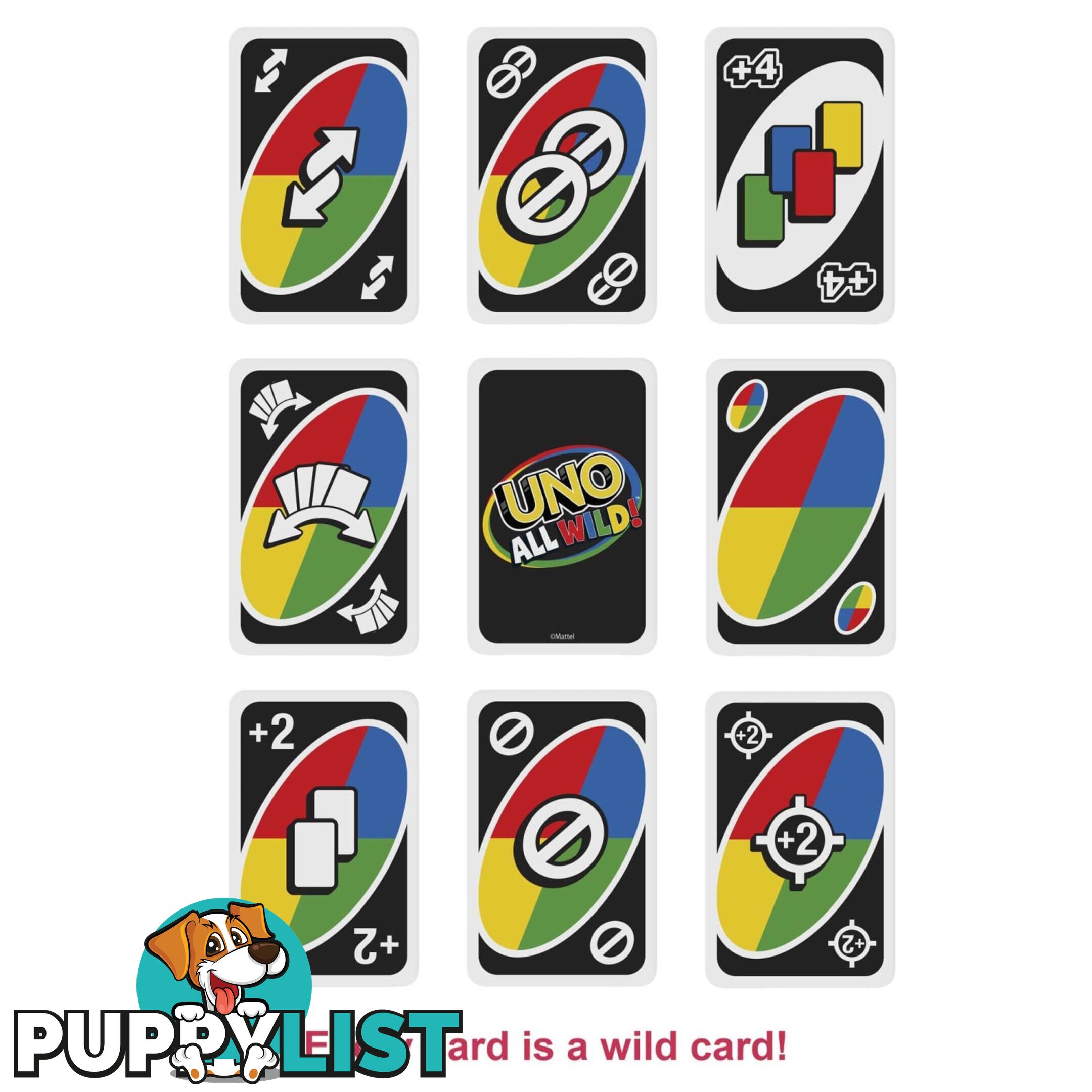 UNO All Wild Family Card Game For 7 Year Olds And Up - Mahhl33 - 194735070633