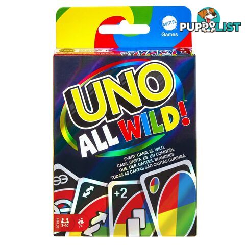 UNO All Wild Family Card Game For 7 Year Olds And Up - Mahhl33 - 194735070633