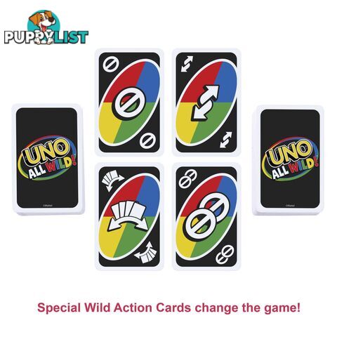 UNO All Wild Family Card Game For 7 Year Olds And Up - Mahhl33 - 194735070633