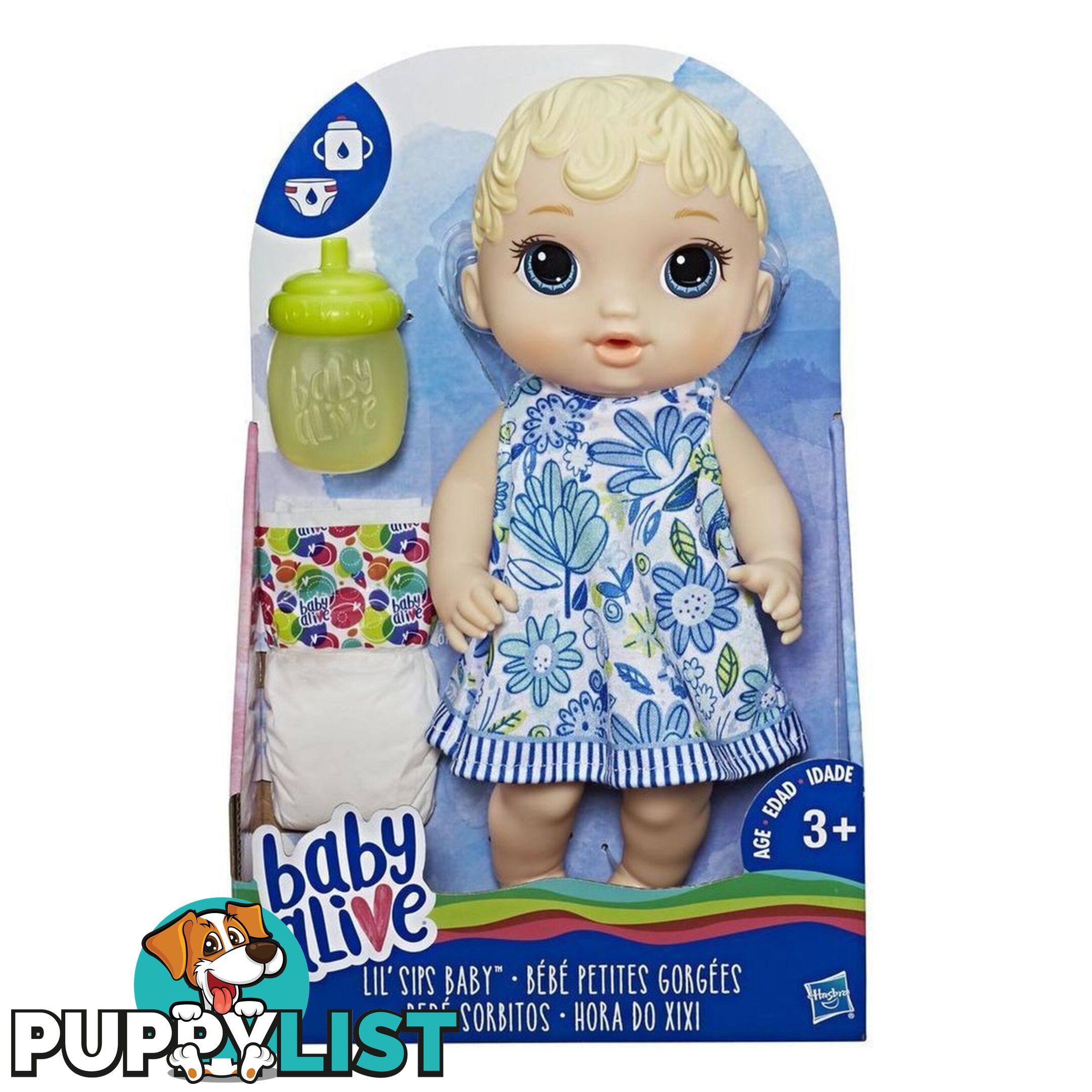 Baby Alive - Lil Sips Baby Blonde Doll Hbe0385ax00 - 630509626694