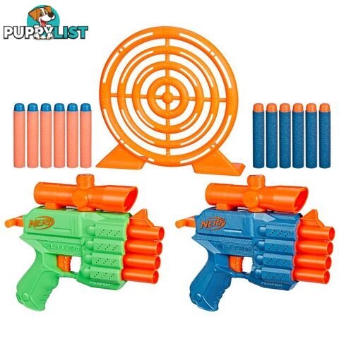 Nerf Elite 2.0 Face Off Target Set Includes 2 Toy Foam Dart Blasters & Target & 12 Nerf Elite Darts - Hbf82732210 - 195166217987