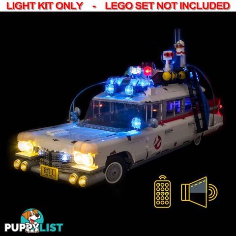 LIGHT KIT for LEGO Ghostbusters Ecto-1 10274 Light &amp; Sound &amp; Remote Control Kit - Light My Bricks - 744109767104