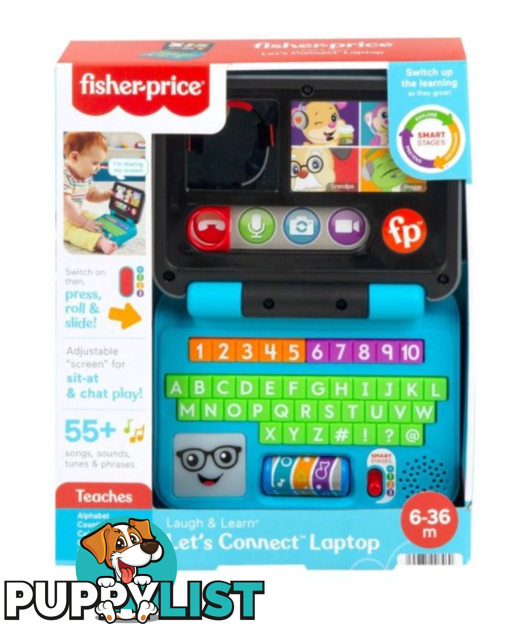 Fisher-Price Laugh And Learn Lets Connect Laptop Mahcf33 - 194735008469