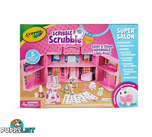 Crayola Scribble Scrubbie Pets Super Salon Playset 74-7488 - 071662074883