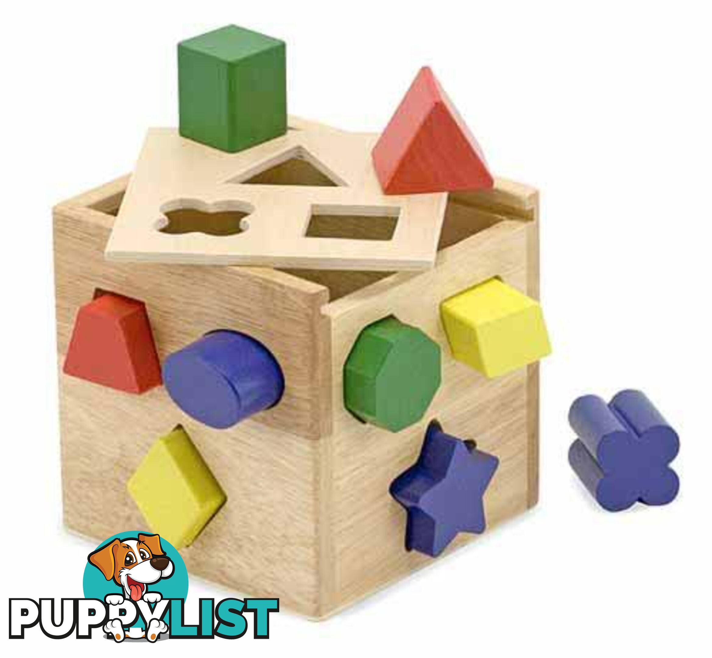 Melissa & Doug - Wooden Shape Sorting Cube Mdmnd575 - 000772005753