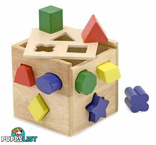 Melissa & Doug - Wooden Shape Sorting Cube Mdmnd575 - 000772005753