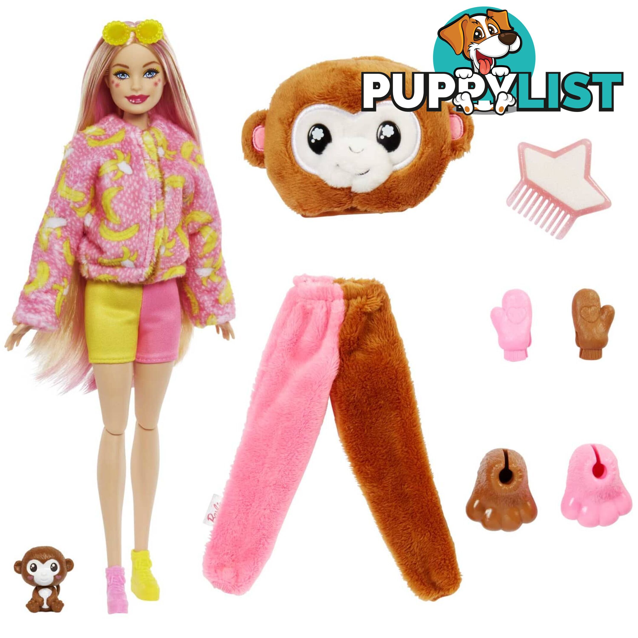 Barbie Cutie Reveal Chelsea Doll And Accessories Jungle Series Monkey-themed Small Doll Set- Mahkr01 - 194735106646