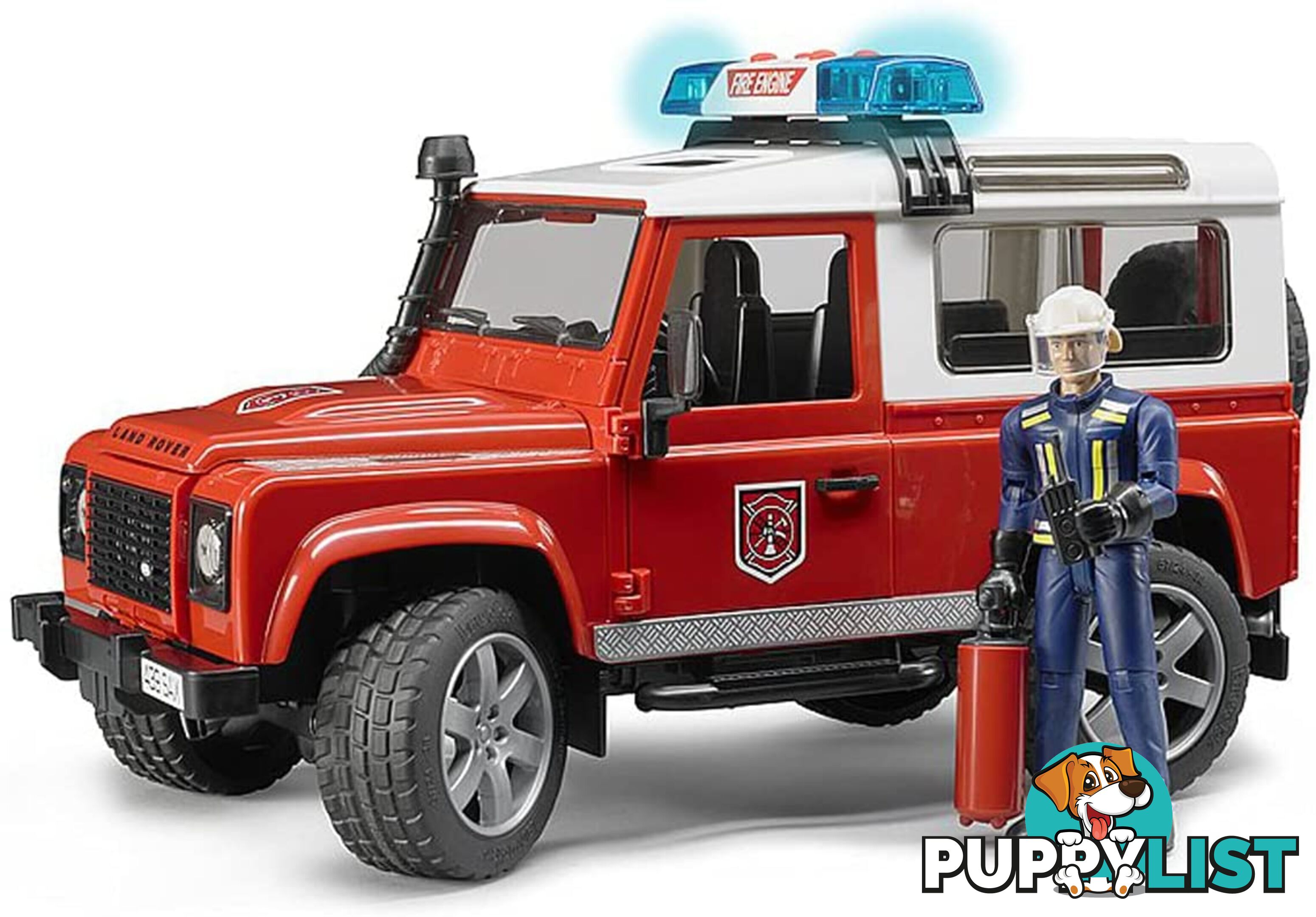 Bruder Land Rover Fire Department Vehicle With Fireman Zi24002596 - 4001702025960