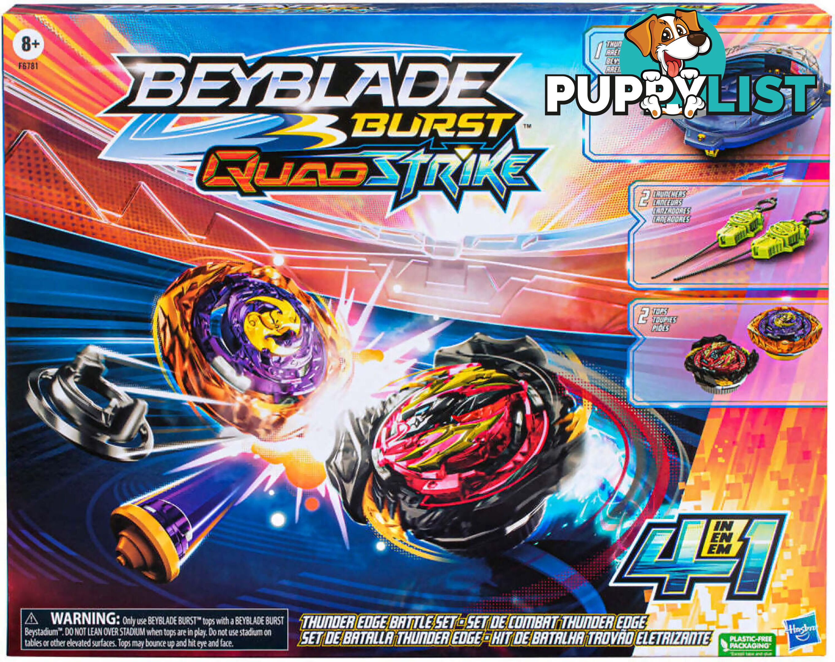 Beyblade - Quadstrike Thunder Edge Battle Set - Hasbro - Hbf6781asoo - 195166202907