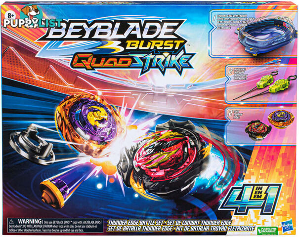 Beyblade - Quadstrike Thunder Edge Battle Set - Hasbro - Hbf6781asoo - 195166202907