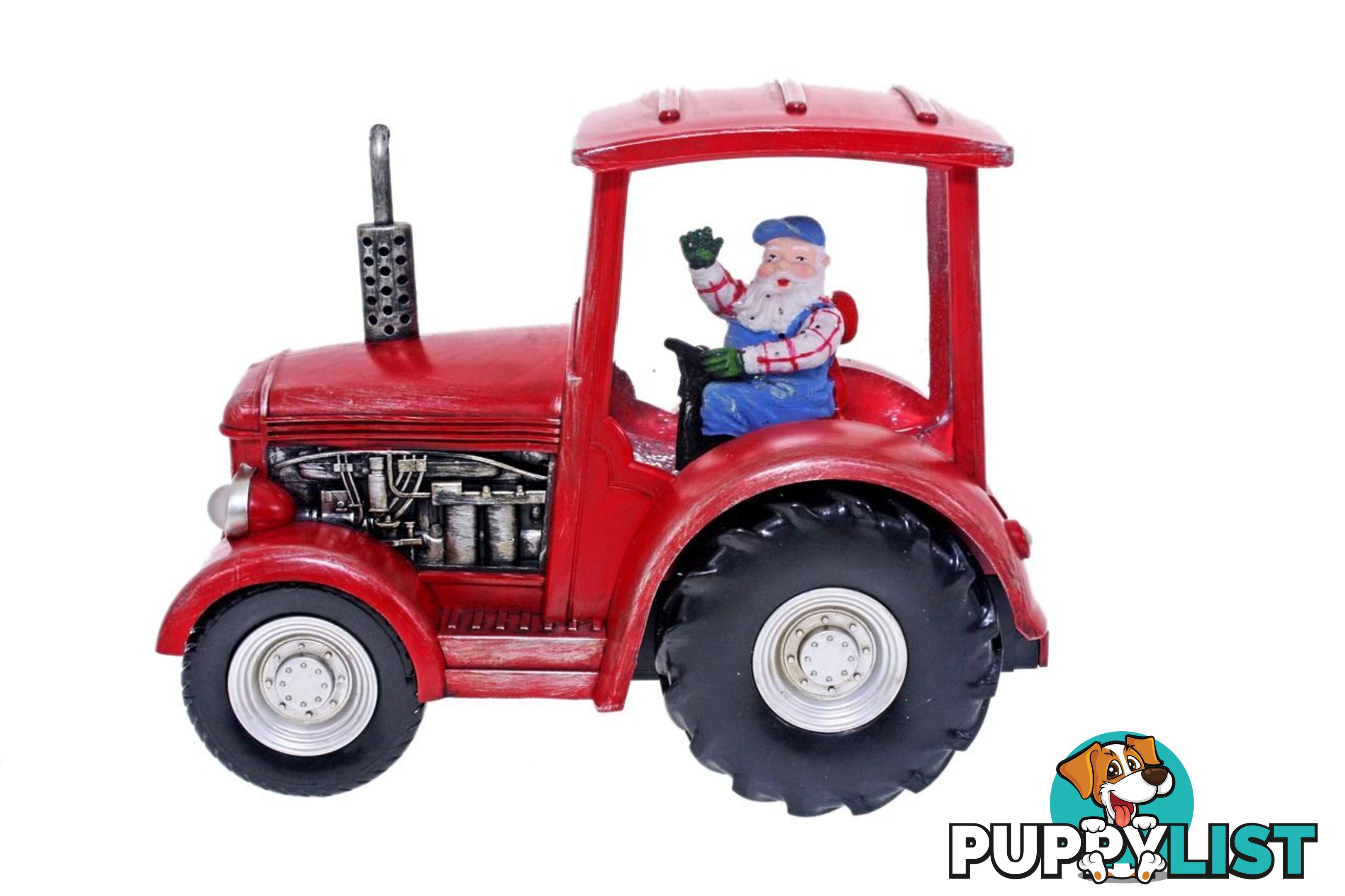 Cotton Candy - Xmas W-s Tractor W Santa Red - Ccxac306a - 9353468010618