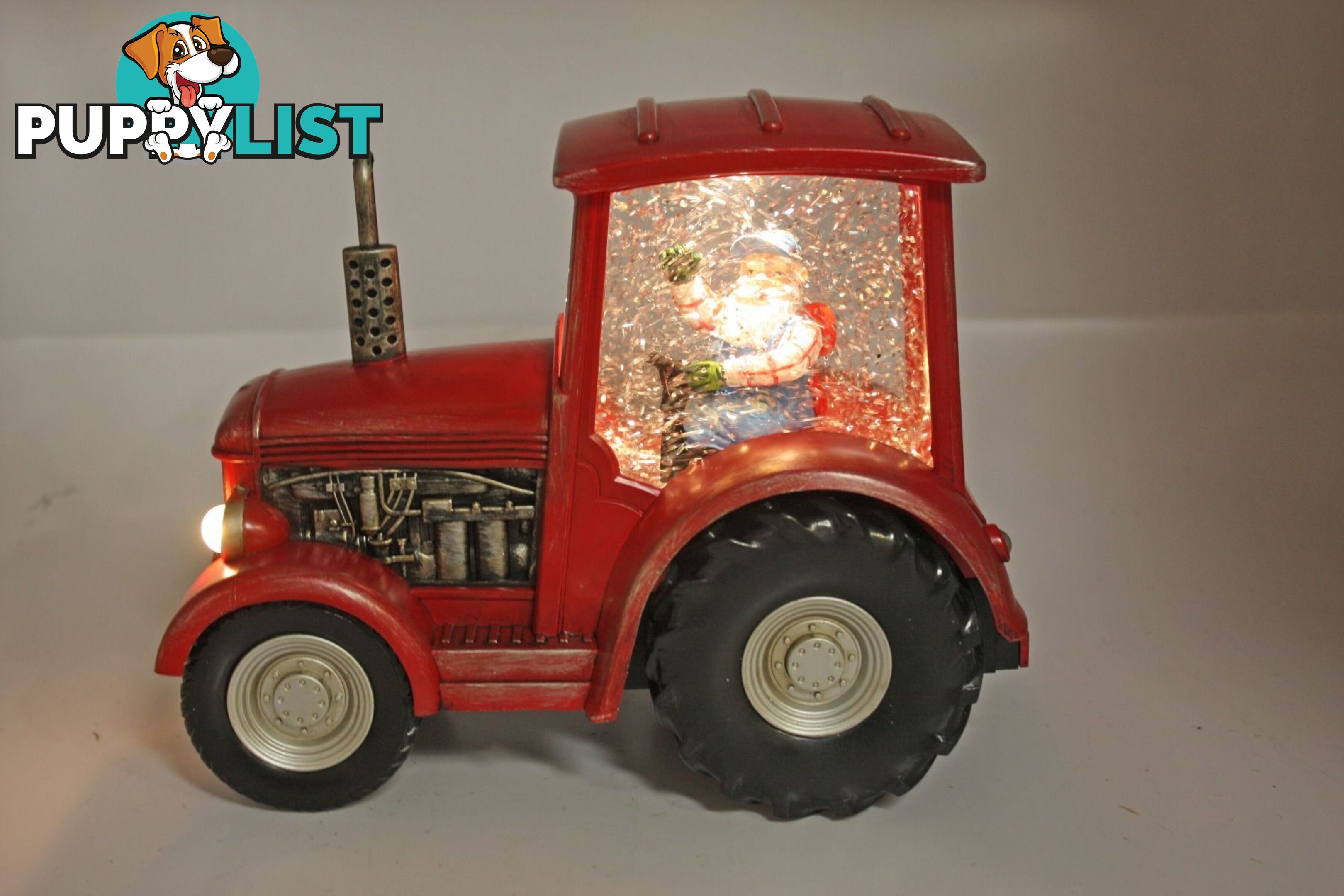 Cotton Candy - Xmas W-s Tractor W Santa Red - Ccxac306a - 9353468010618