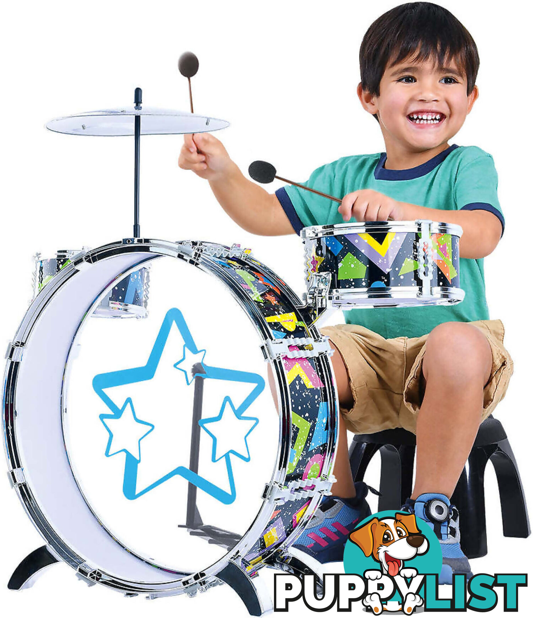 Playgo Toys Ent. Ltd. - My 1st Drum Set 8 Pieces - Art66544 - 4892401090164