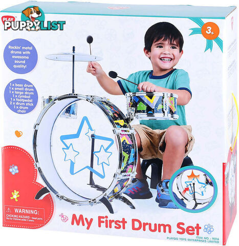 Playgo Toys Ent. Ltd. - My 1st Drum Set 8 Pieces - Art66544 - 4892401090164