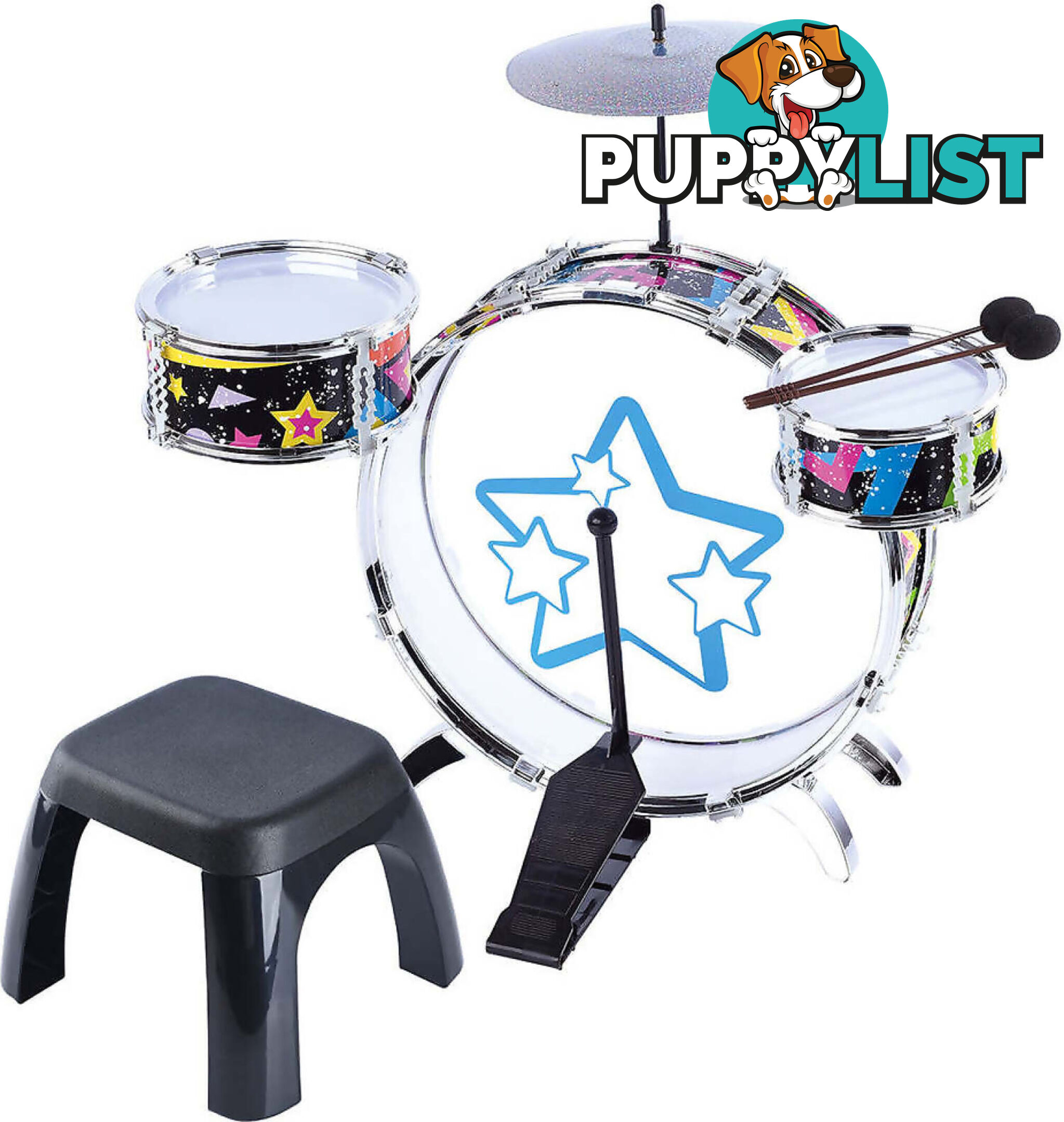 Playgo Toys Ent. Ltd. - My 1st Drum Set 8 Pieces - Art66544 - 4892401090164