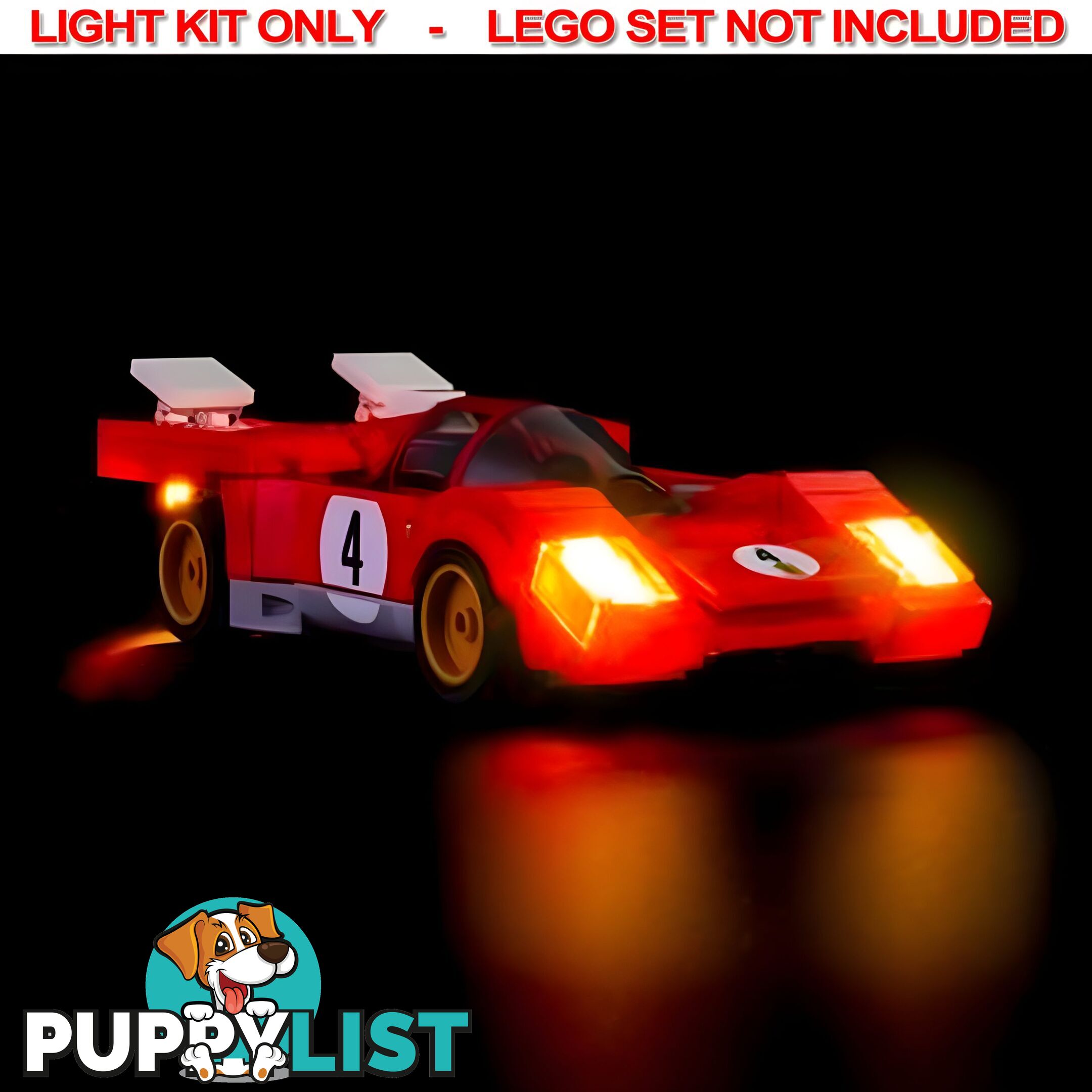 Light Kit For LEGO Speed Champions 1970 Ferrari 512 M 76906 - Light My Bricks - Lb75452389382 - 754523893822