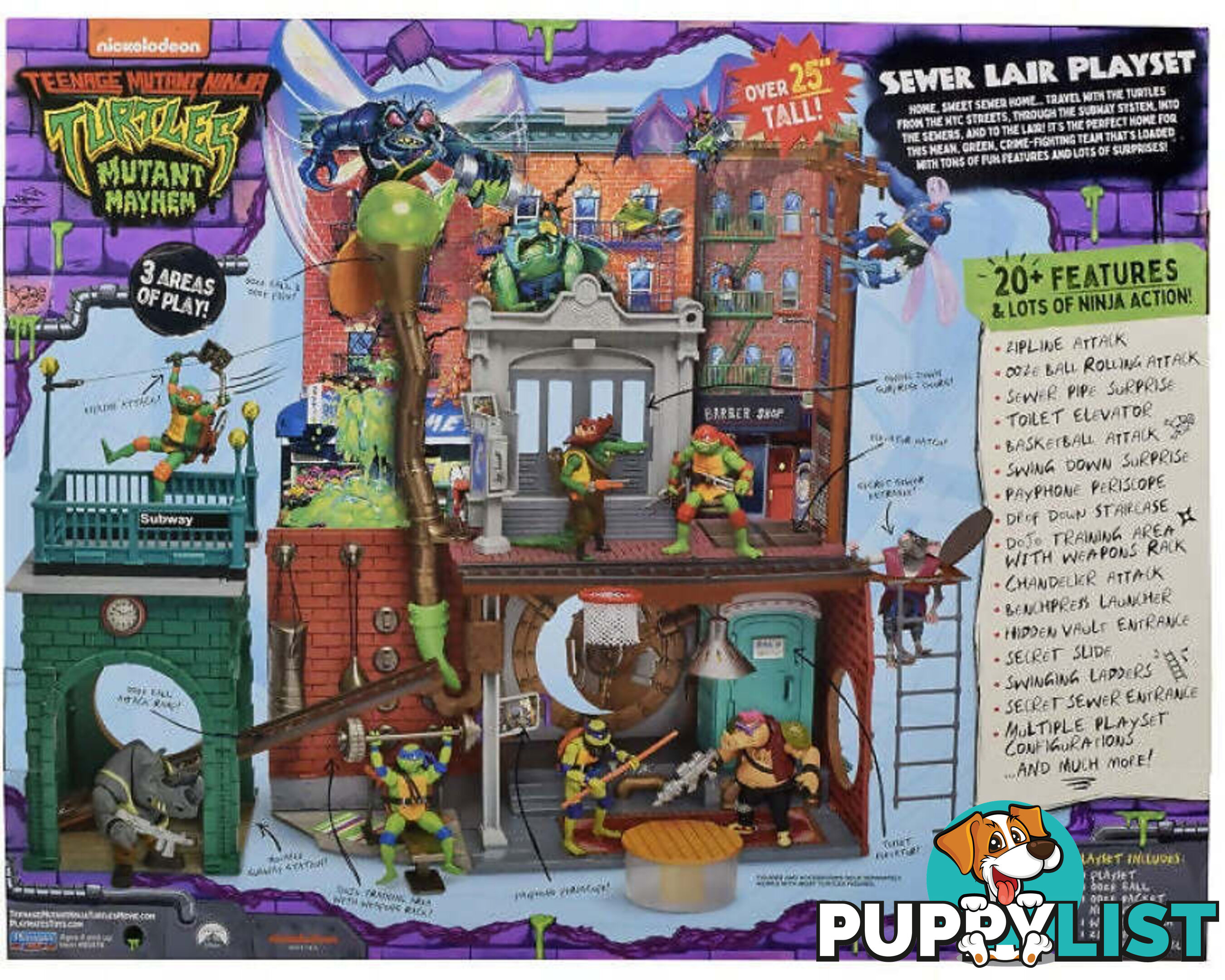 Tmnt Teenage Mutant Ninja Turtles - Mutant Mayhem Sewer Lair Playset - Hs83478 - 043377834786