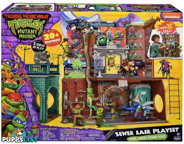 Tmnt Teenage Mutant Ninja Turtles - Mutant Mayhem Sewer Lair Playset - Hs83478 - 043377834786