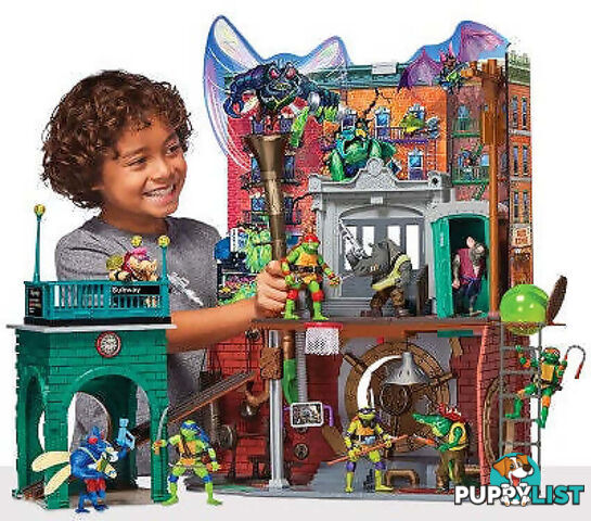 Tmnt Teenage Mutant Ninja Turtles - Mutant Mayhem Sewer Lair Playset - Hs83478 - 043377834786