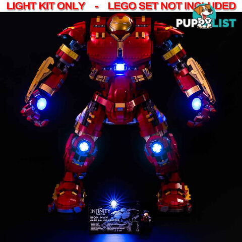 LIGHT KIT for LEGO Hulkbuster 76210 - Light My Bricks - 754523893709