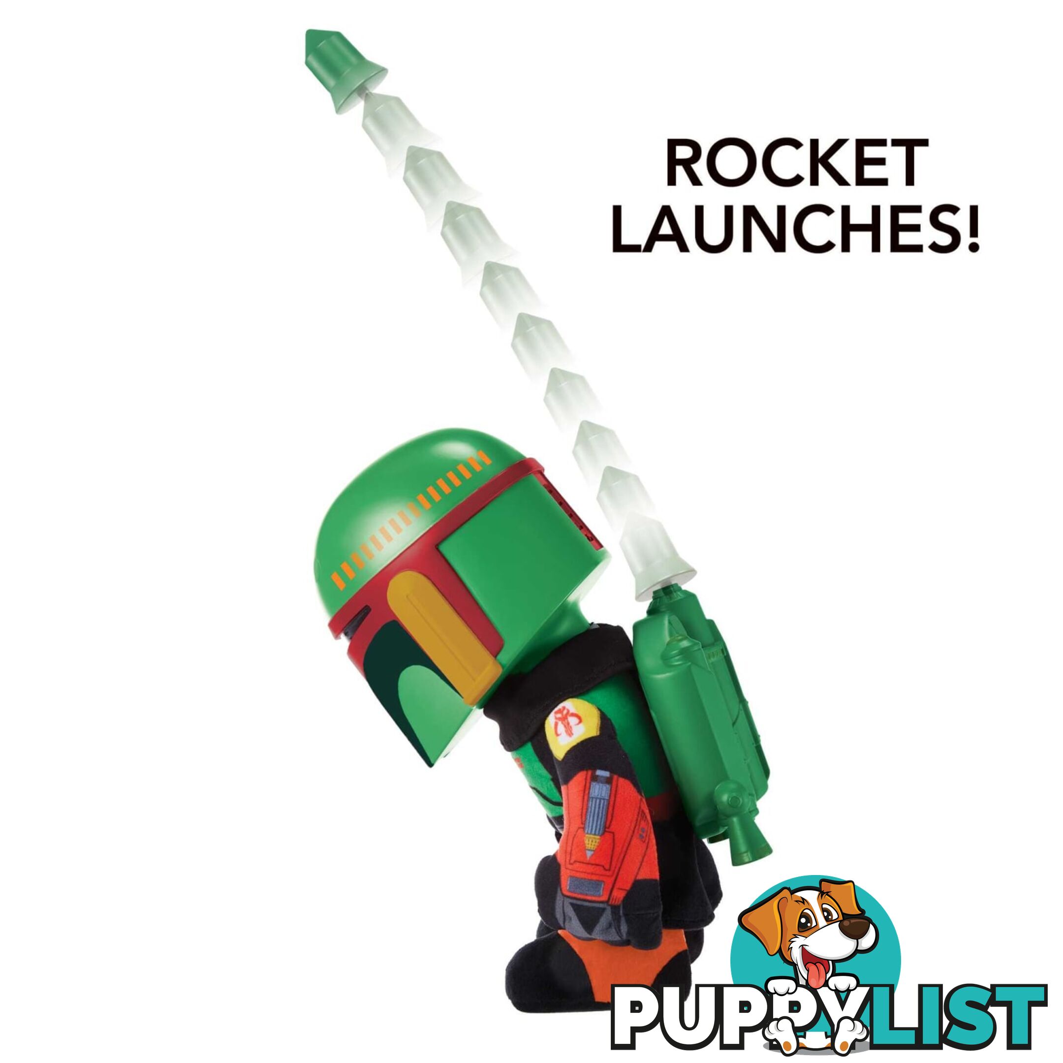 Star Wars Rocket Launching Boba Fett Feature Plush - Mahhc61 - 194735063598