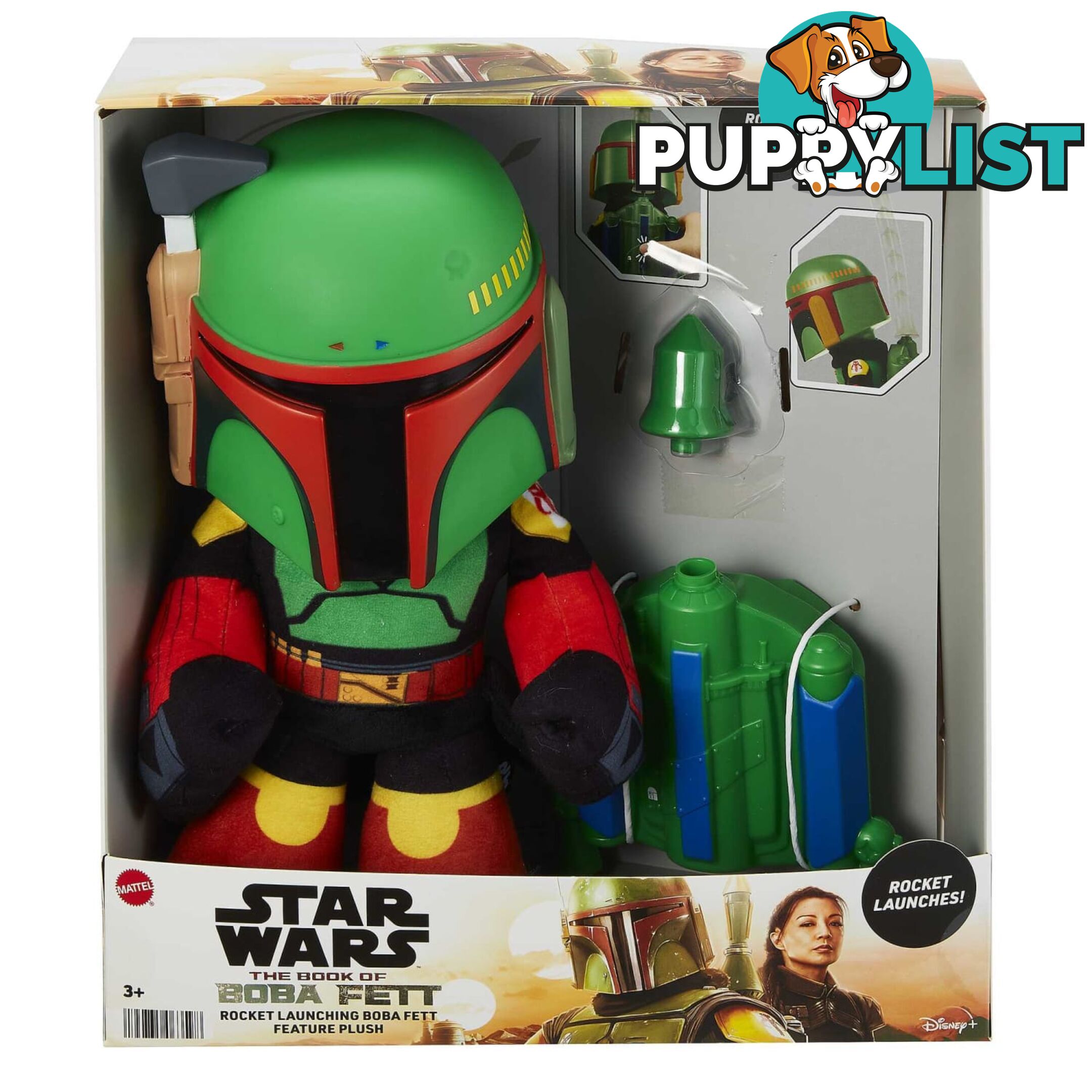 Star Wars Rocket Launching Boba Fett Feature Plush - Mahhc61 - 194735063598