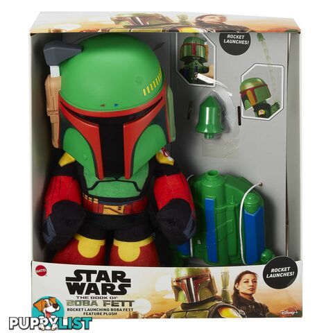 Star Wars Rocket Launching Boba Fett Feature Plush - Mahhc61 - 194735063598