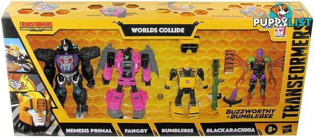 Transformers Buzzworthy Bumblebee - War For Cybertron Worlds Collide 4 Pack Hbf09945loo - 5010993854783