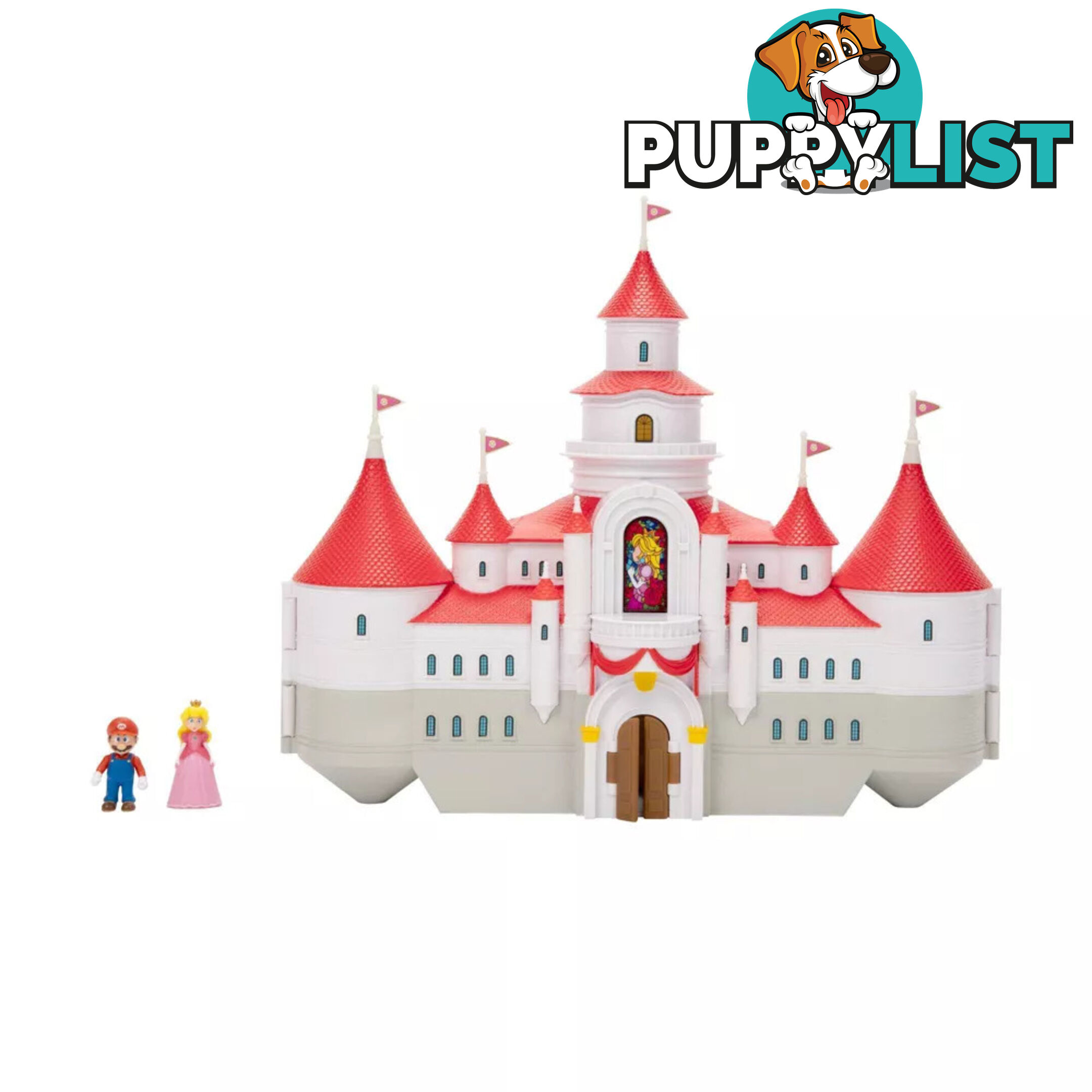 Super Mario - Nintendo The Super Mario Bros. Movie Mushroom Kingdom Castle Playset With Mario And Peach Mini Figures - Cj417154 - 192995417151