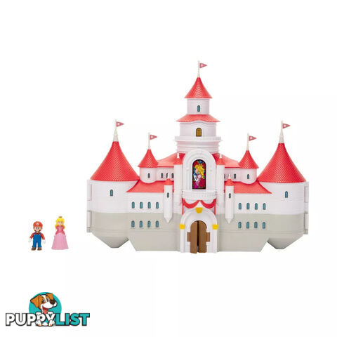 Super Mario - Nintendo The Super Mario Bros. Movie Mushroom Kingdom Castle Playset With Mario And Peach Mini Figures - Cj417154 - 192995417151