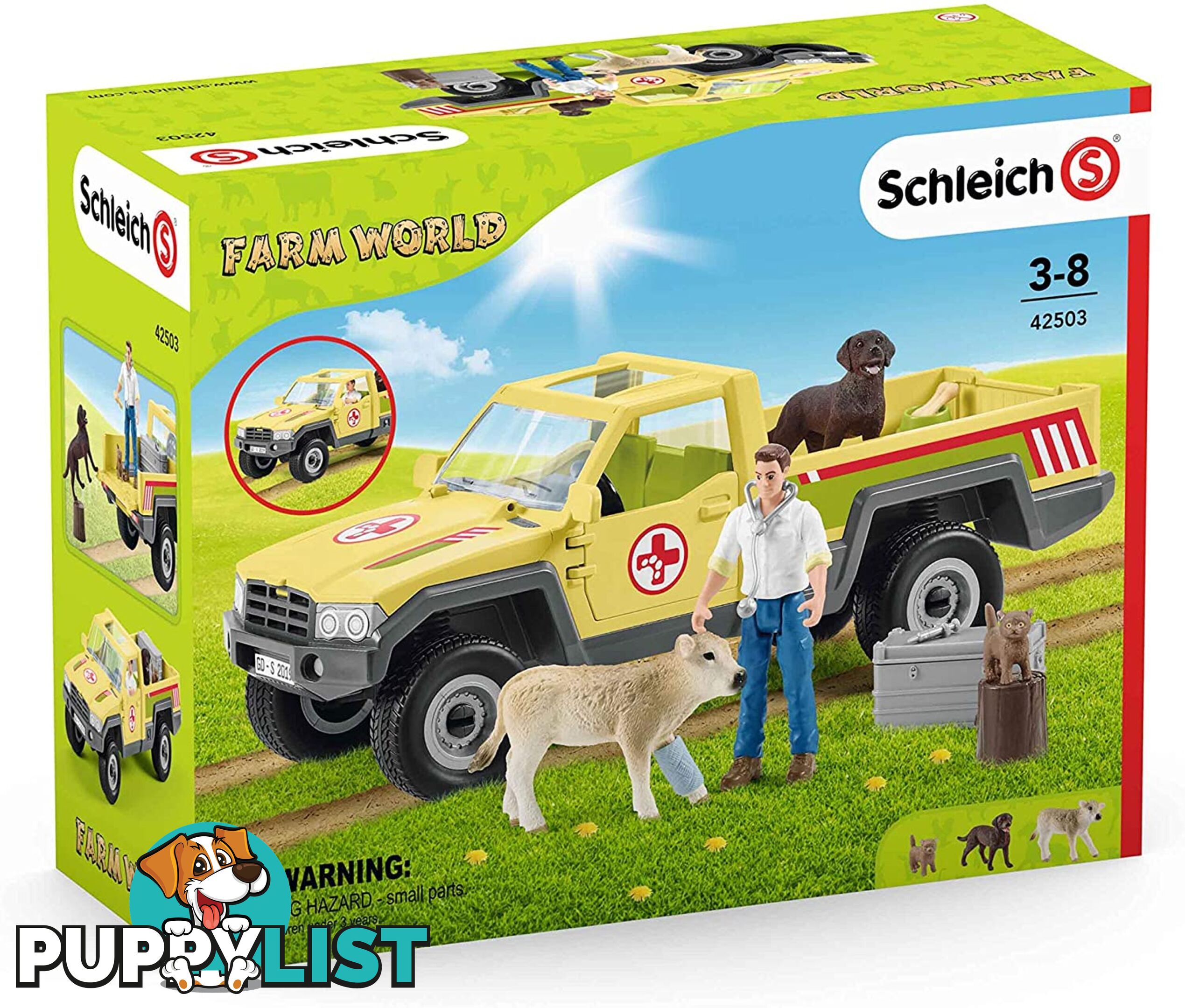 Schleich - Veterinarian Visit At The Farm Expansion Set Sc42503 - 4059433047706