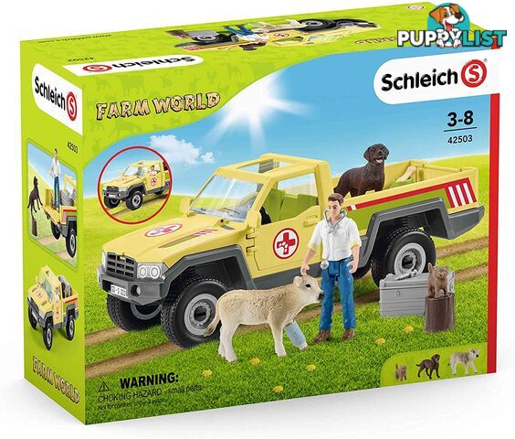 Schleich - Veterinarian Visit At The Farm Expansion Set Sc42503 - 4059433047706