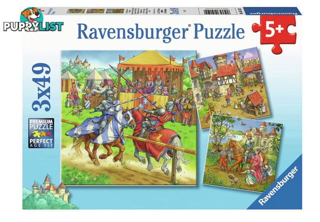 Ravensburger - Life Of The Knight Jigsaw Puzzle 3 X 49pc - Mdrb05150 - 4005556051502