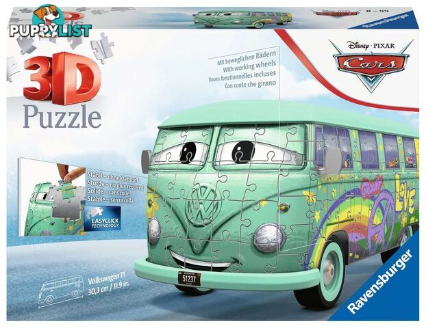 Ravensburger - Vw T1 Pixar Volkswagen Jigsaw Puzzle 162 Pieces Rb11185 - 4005556111855