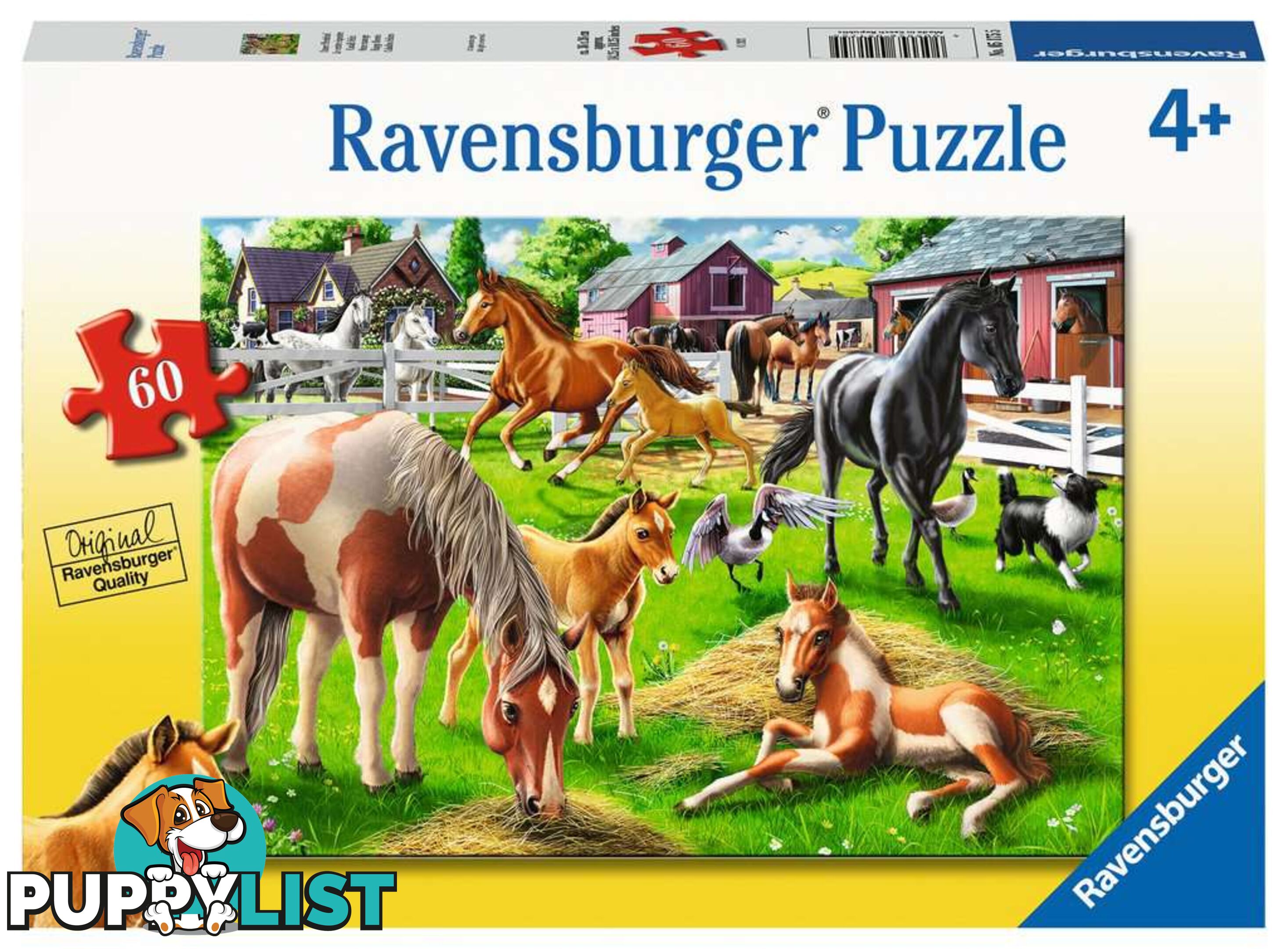 Ravensburger - Happy Horses Jigsaw Puzzle 60pc Rb05175 - 4005556051755