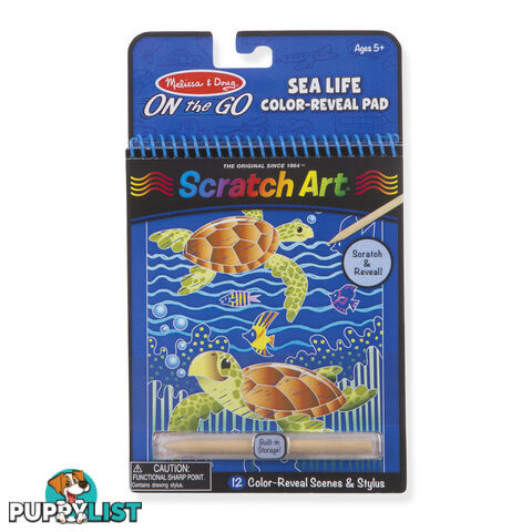 Melissa & Doug - On The Go Scratch Art Color Reveal Pad - Sea Life Mdmnd9149 - 0000772091497