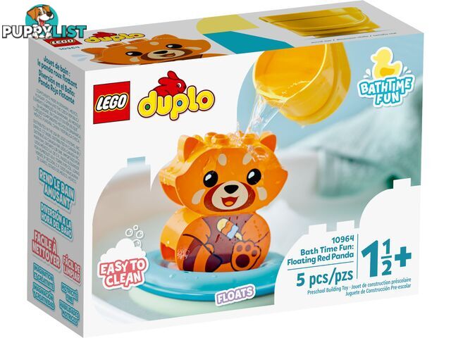 LEGO 10964 Bath Time Fun Floating Red Panda - DUPLO - 5702017153582