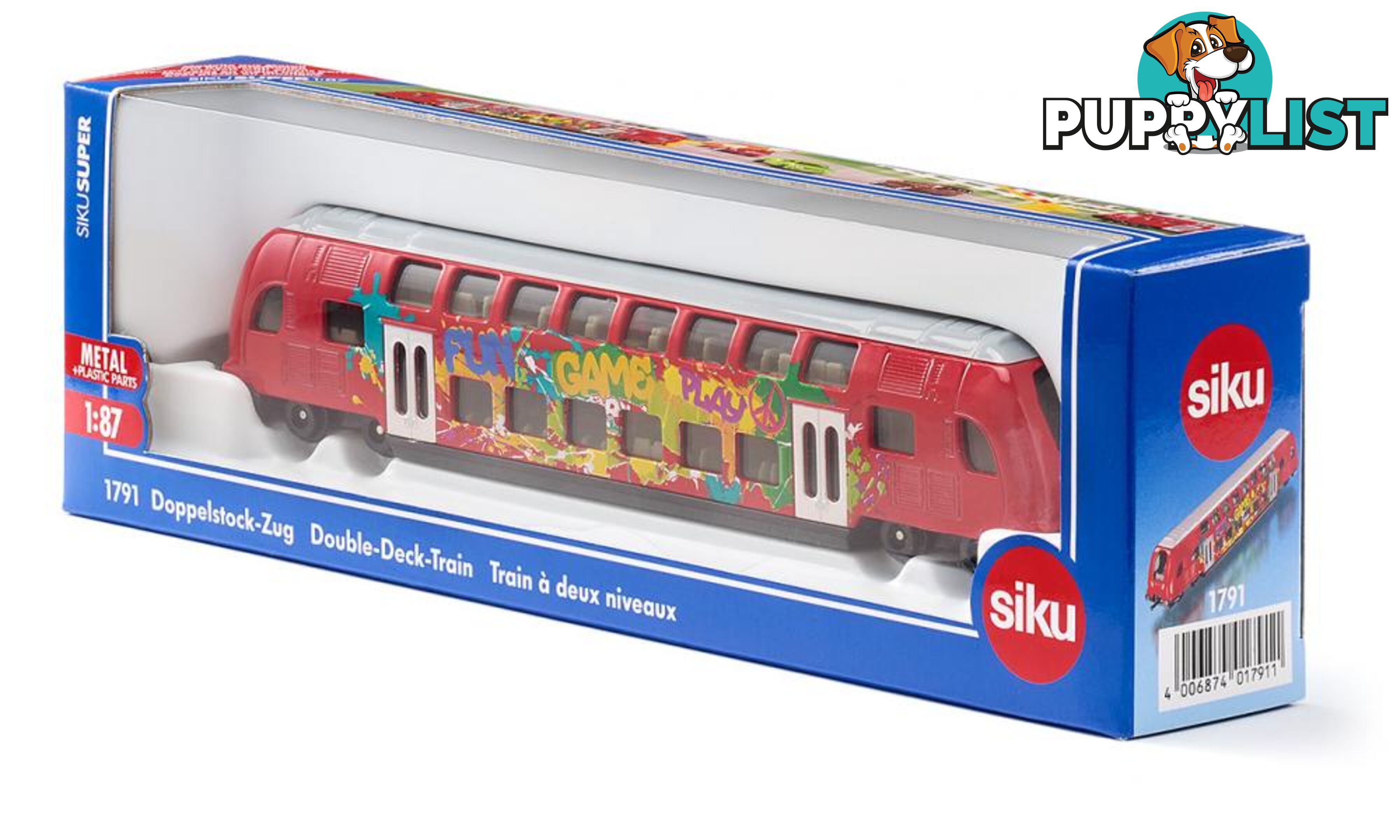 Siku - Double-deck Train Bus  Rail  Si1791 - 4006874017911