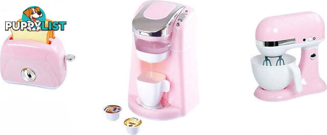 Playgo Toys Ent. Ltd - Classy Kitchen Appliance Trio Pink - Art66257 - 4892401383365