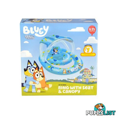 Wahu - Bluey Inflatable Ring With Seat And Canopy Cn914489 - 8720077144897