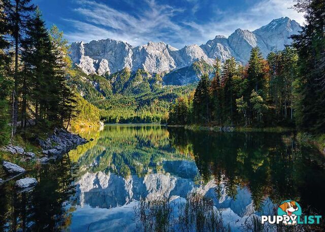 Ravensburger - Majestic Eibsee With Wetterstein Mountains Jigsaw Puzzle 1000pc - Mdrb19367 - 4005556193677