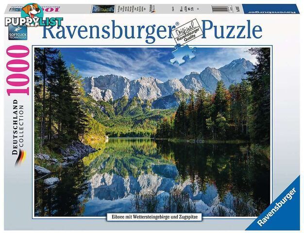 Ravensburger - Majestic Eibsee With Wetterstein Mountains Jigsaw Puzzle 1000pc - Mdrb19367 - 4005556193677