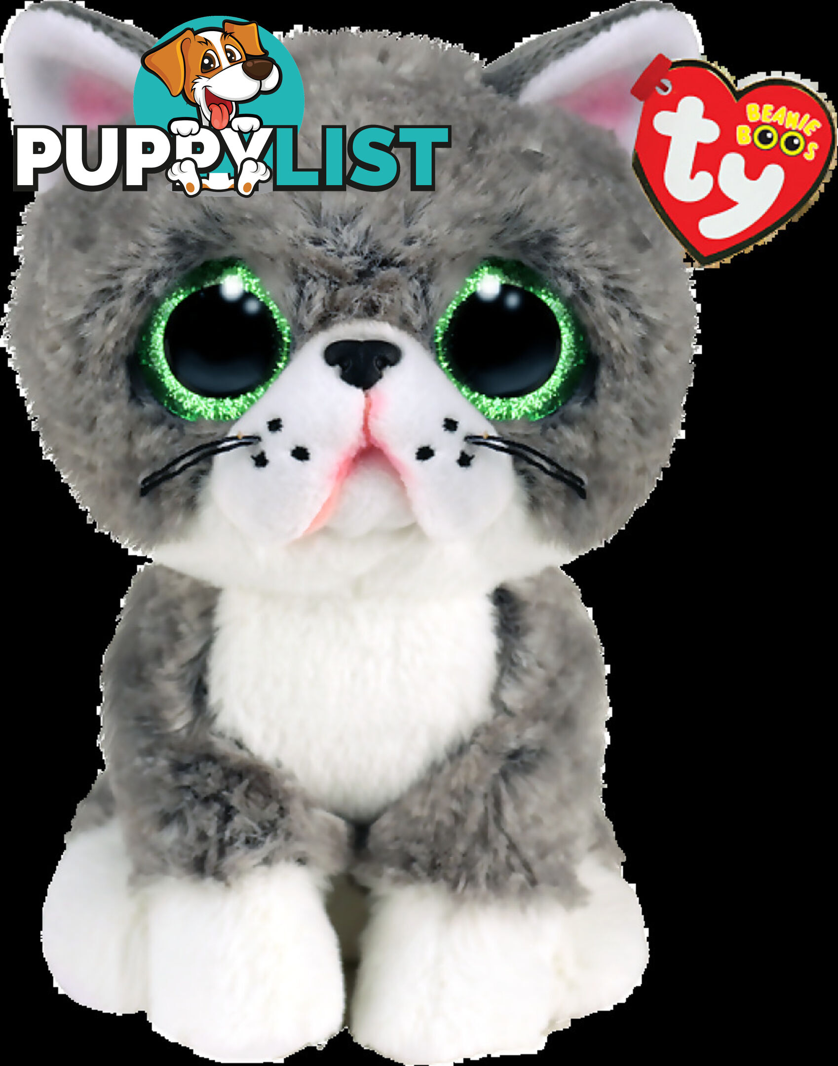 Ty - Beanie Boos - Fergus Grey Cat Small 15cm - Bg36581 - 008421365814