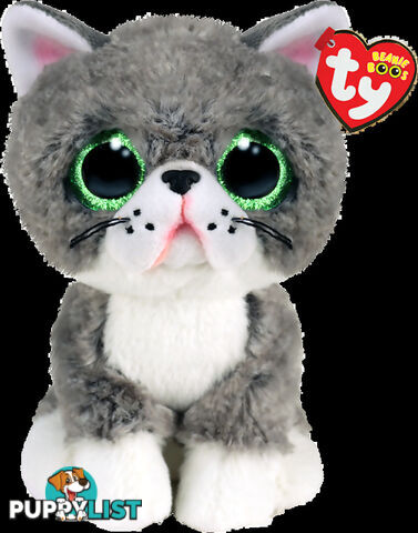 Ty - Beanie Boos - Fergus Grey Cat Small 15cm - Bg36581 - 008421365814