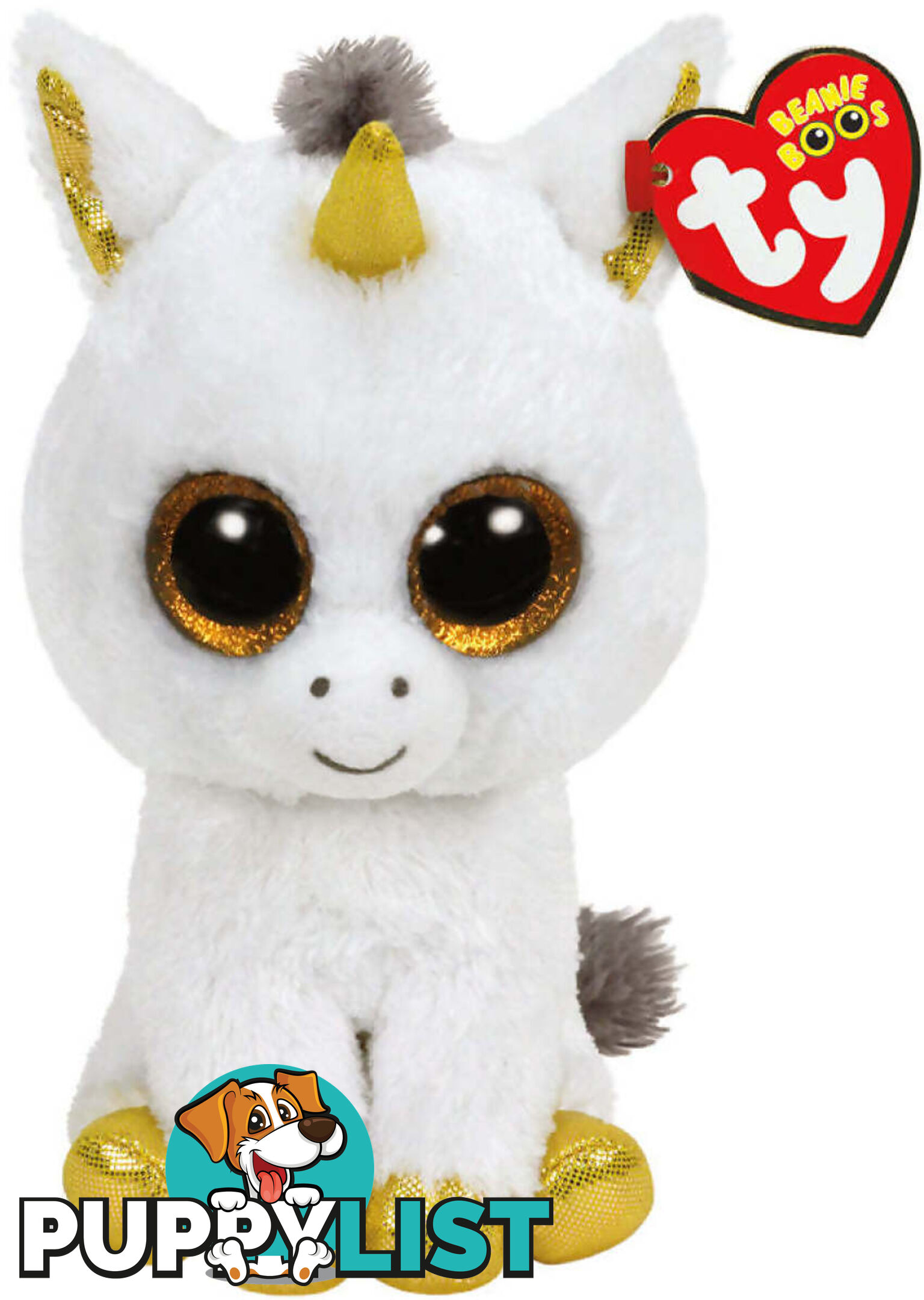 Ty - Beanie Boos - Pegasus The White Unicorn Small 15cm - Bg36179 - 008421361793