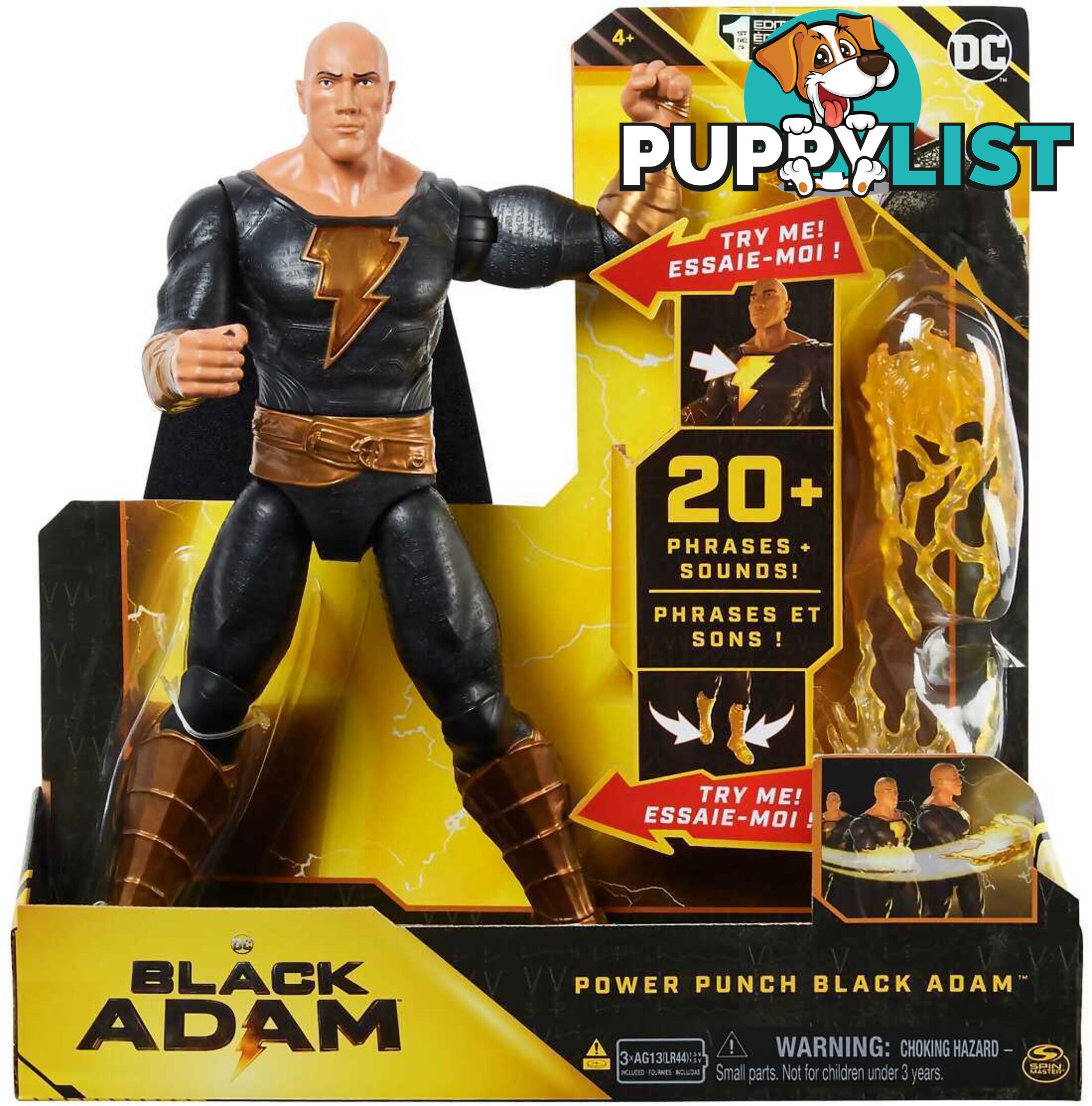 Dc - Power Punch Black Adam 30cm Action Figure 20+ Phrases & Sounds Lights Accessories Movie Collectible - Si6064881 - 778988344248